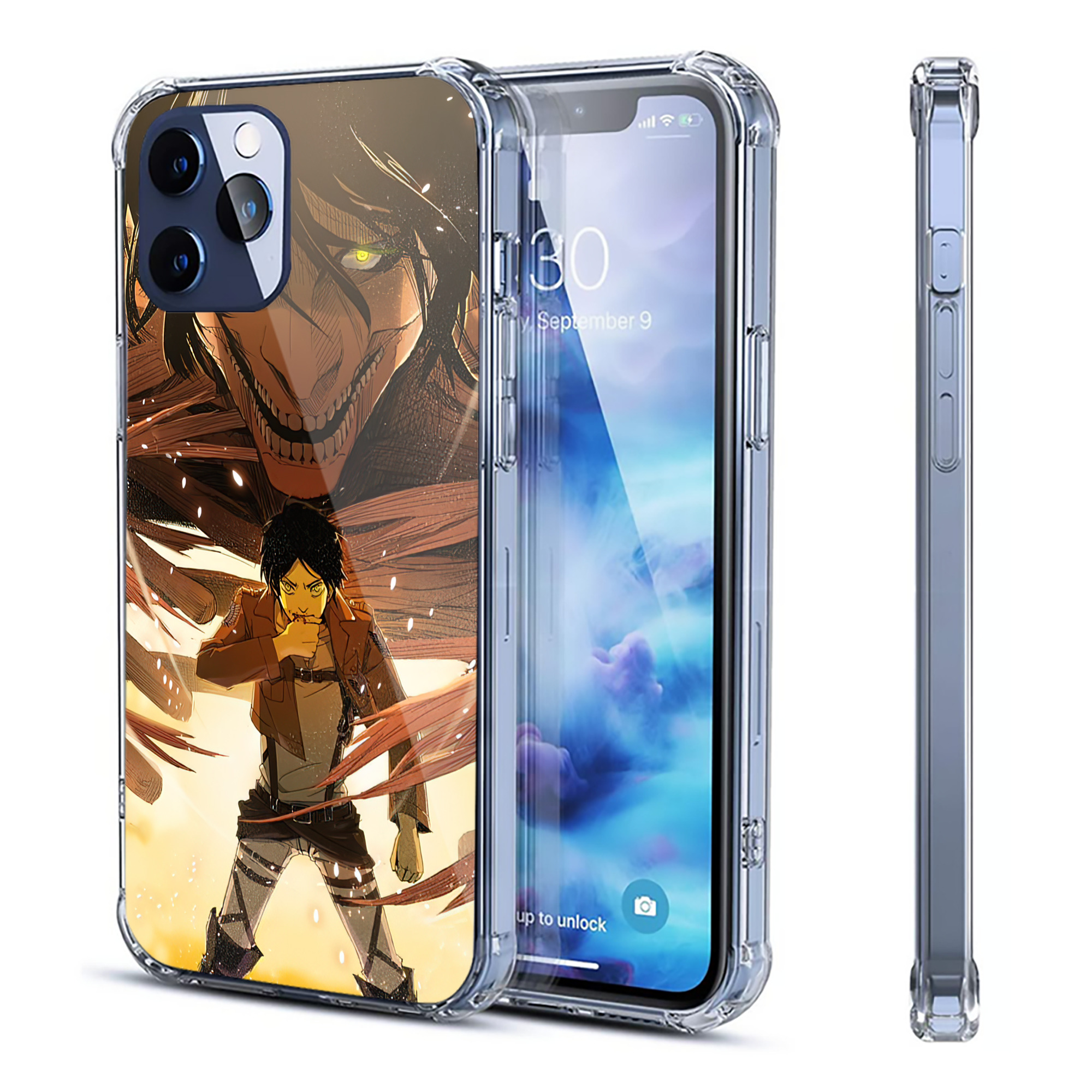 （画像用） 進撃の巨人 Attack on Titan 【iPhone 12シリーズ対応】透明スマホケース（クリアソフトケース）